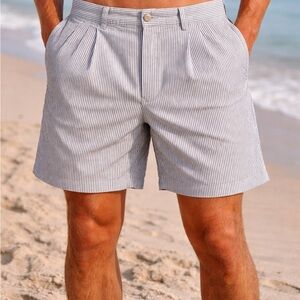 Polo Ralph Lauren Golf Men's 100% Cotton Traditional Navy White Stripe Shorts 38